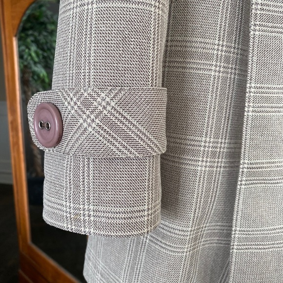 New Designer Lululemon Plaid Trench Coat M - Picture 2 of 7